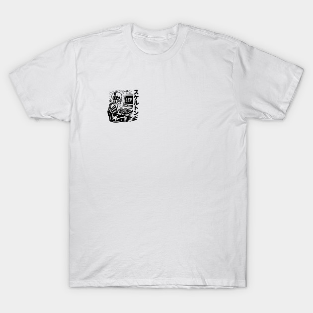 Skeleton with headphones by LEP Merch